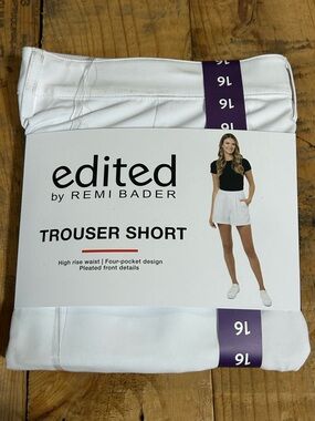 Edited by Remi Bader White High-Waist Trouser Shorts